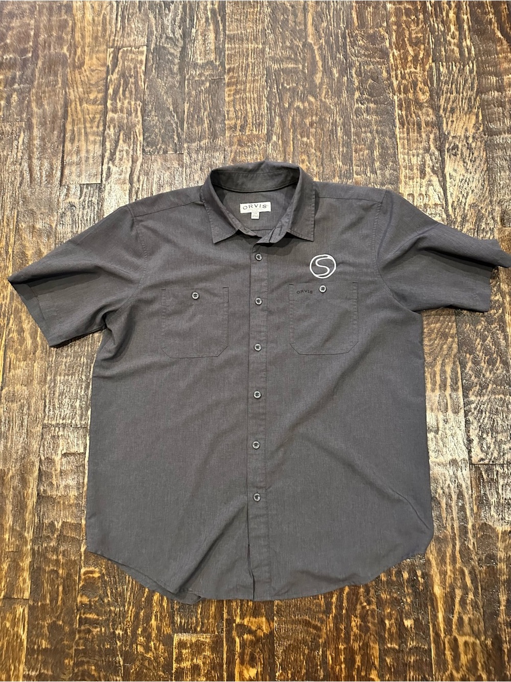 Orvis Men's Short-Sleeve Work Shirt - Charcoal